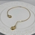 Choker Gargantilha Folheado a ouro - Aro 2 gota curved - comprar online