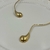Choker Gargantilha Folheado a ouro - Aro 2 gota curved na internet
