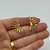 Brinco Folheado a ouro - Metade Coqueiro liso