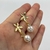Brinco Folheado a ouro - Flor lisa + pérola com strass pendurado - Rosana Bijoux 