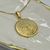 Colar Folheado a ouro - Paz na Medalha com mensagem