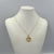 Colar Folheado a ouro - (Jesus) na medalha riscada