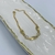 Pulseira Corrente fina - Chapinha lisa + 2 strass