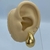 Brinco Folheado a ouro - Curved (M) na internet