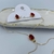 Conjunto Colar + Brinco gravatinha - Gota de Vidro (Rubi) - comprar online