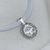 Pulseira Folheado a prata - Rabo de rato Circulo pequeno cravejado com mini paz no meio