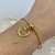 Pulseira Folheado a ouro - Cordão baiano - Coração Love na internet