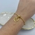 Pulseira Folheado a ouro - Cordão baiano - Coração Love - Rosana Bijoux 