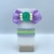 Conjunto infantil laço + kit de pulseiras - Com pin Granulado (Turquesa) Pompom