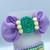 Conjunto infantil laço + kit de pulseiras - Com pin Granulado (Turquesa) Pompom - comprar online