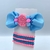 Conjunto infantil laço + kit de pulseiras - Com pin Granulado (Rosa) Pompom - Rosana Bijoux 