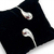 Bracelete Folheado a prata- 2 mini gota curved - Rosana Bijoux 
