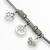 Pulseira de berloque Aço inox - 3 Trevos diferentes