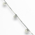 Colar Choker folheado a prata - Círculos pendurado liso - Rosana Bijoux 