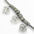 Pulseira de berloque Aço inox - 2 Corações vazado com trevo no meio + coração love
