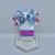 Conjunto infantil laço + kit de pulseiras - Minie com unicôrnio
