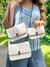 Bolsa Tiracolo Texturizada Com Alça Corrente Preta/ Off White na internet