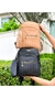Mochila Feminina Impermeável Texturizada Com Estojinho Preta/Creme - comprar online