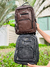 Mochila Masculina Executiva Elegance Preta/ Marrom - comprar online