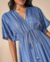 VESTIDO MIDI COM FIOS dourados AZUL CELESTE SOPHIA na internet