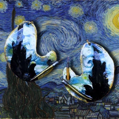 Brinco Paleta Artística (Noite Estrelada)