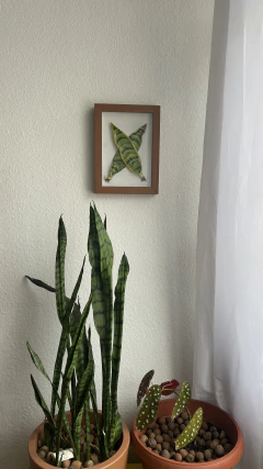 Quadro Escultura Espadas Cruzadas em moldura caixa - Luiza Vergilio Co.