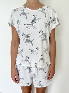Pijama corto algodon ZEBRAS