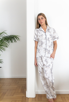 Pijama zebras largo poplin - comprar online