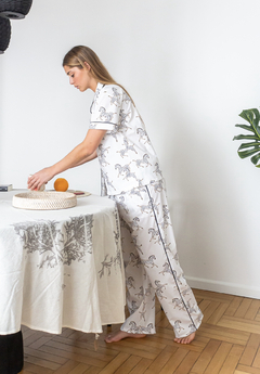 Pijama zebras largo poplin