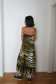 Vestido zebra verde