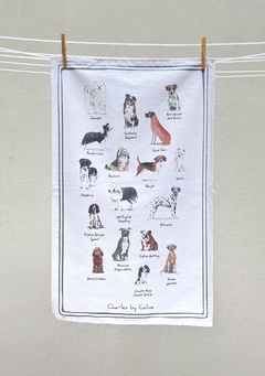 Repasador "Perros" (fondo beige)