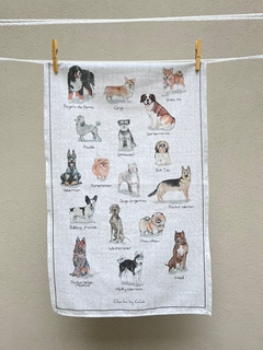 Repasador "Perros" (fondo gris)