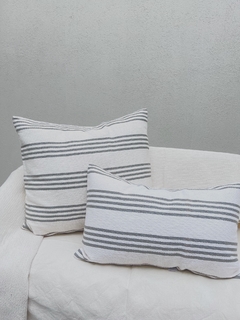 Almohadón líneas - gris