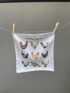Paño Gallinas - fondo blanco