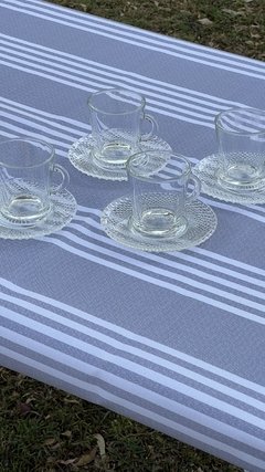 Mantel Impermeable 5 Rayas GRIS - tienda online