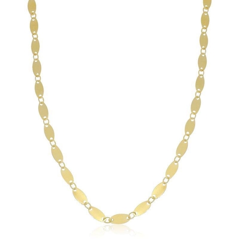 Colar longo de chapinha oval