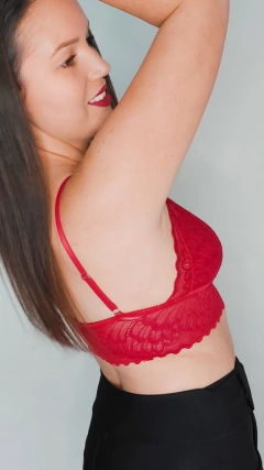 Top LUV Sutiã Renda Vermelho Sem Bojo. Ref. 1094 na internet