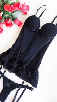 Espartilho Vênus Completo Preto. Ref 306 na internet