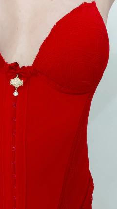 Espartilho Vênus Completo Vermelho. Ref 306 na internet