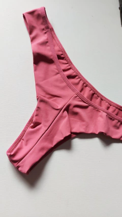 Calcinha Poliamida Lisa Fio Duplo Rosa. Ref 1005 - comprar online