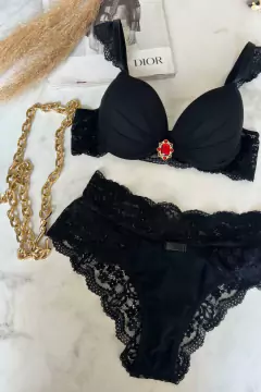 Lingerie Poderosa Preto. Ref 893 na internet