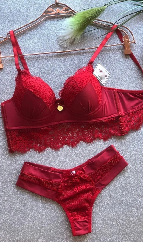 Lingerie Poderosa Vermelha . Ref 2054