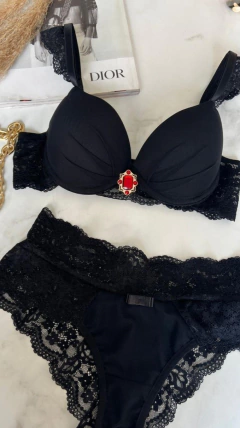 Lingerie Poderosa Preto. Ref 893