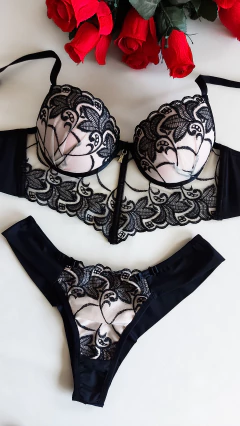 Lingerie Enamorados Preto/Branco. Ref 1248 na internet