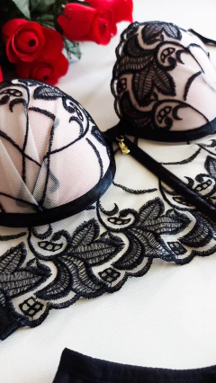 Imagem do Lingerie Enamorados Preto/Branco. Ref 1248