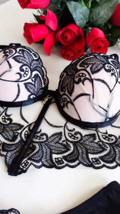 Lingerie Enamorados Preto/Branco. Ref 1248 - loja online