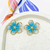 BRINCO FLOR LILY AZUL