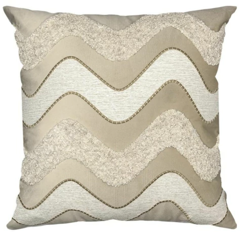 Capa de Almofada Bordada Wave 50cm