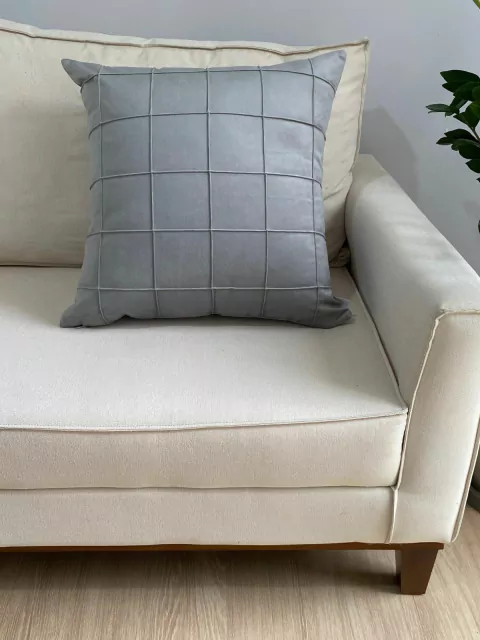 Capa de Almofada Veludo Square Cinza Claro 50cm