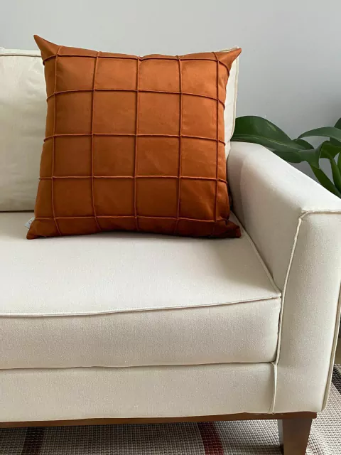 Capa de Almofada Veludo Square Terracota 50cm